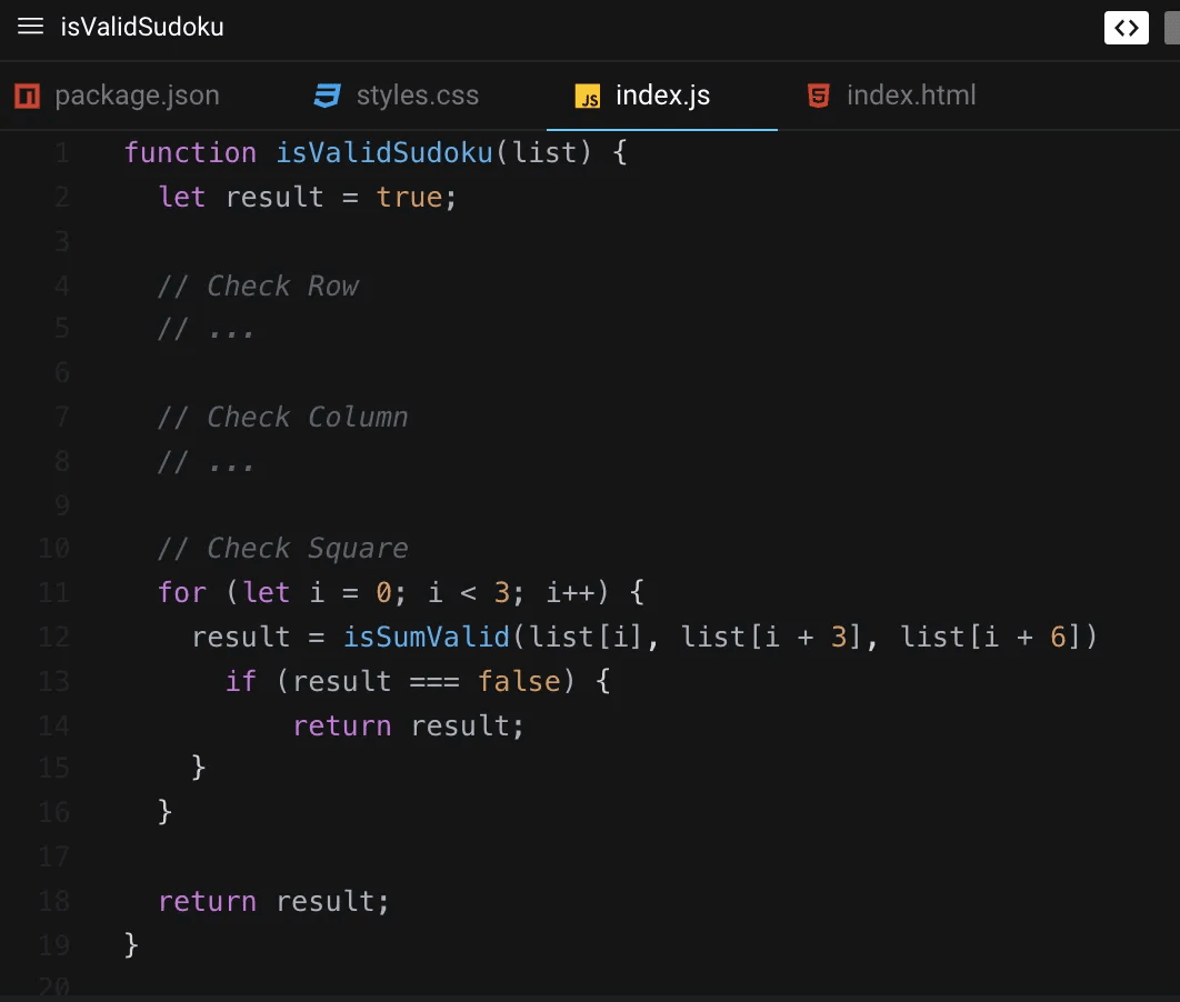 Code example that could lead to three nearly identical loops